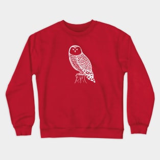 Snowy Owl - detailed hand drawn bird watchers design Crewneck Sweatshirt